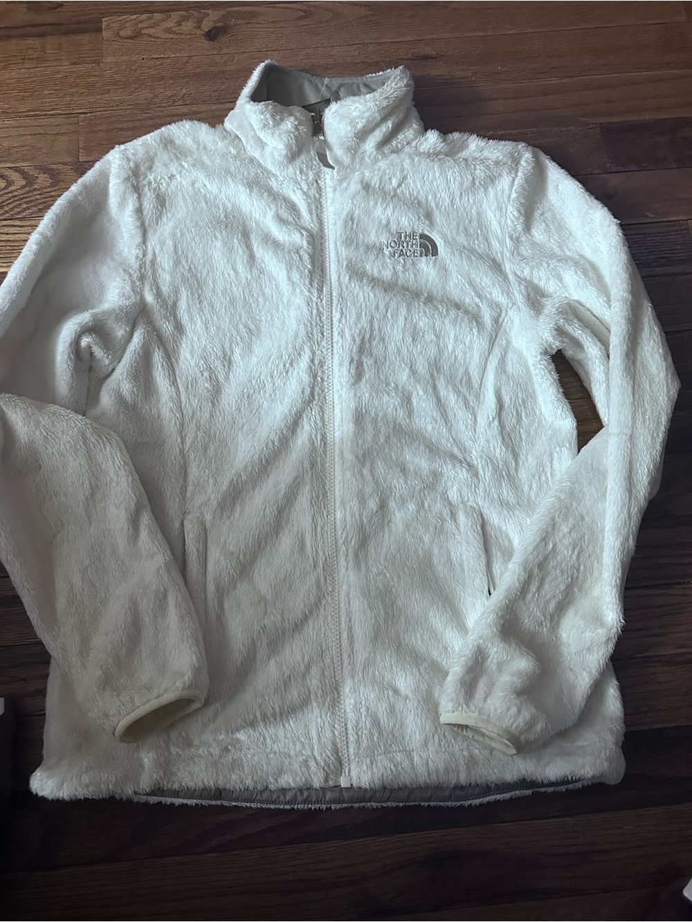 The North Face Women's Cream Plush Full-Zip Teddy Jacket